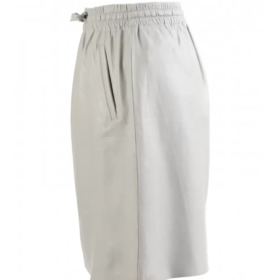 OAKWOOD Jupes Et Shorts^Alba Beton - Jupe Courte Evasee En Cuir Veritable