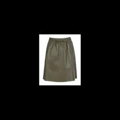 OAKWOOD Jupes Et Shorts^Alba Kaki - Jupe Courte Evasee En Cuir Veritable