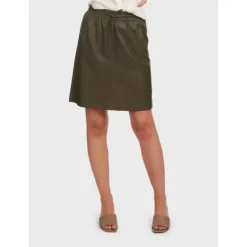 OAKWOOD Jupes Et Shorts^Alba Kaki - Jupe Courte Evasee En Cuir Veritable