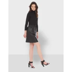 OAKWOOD Jupes Et Shorts^Alba Noir - Jupe Courte Evasee En Cuir Veritable