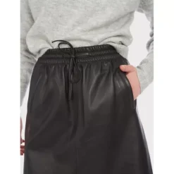OAKWOOD Jupes Et Shorts^Alba Noir - Jupe Courte Evasee En Cuir Veritable
