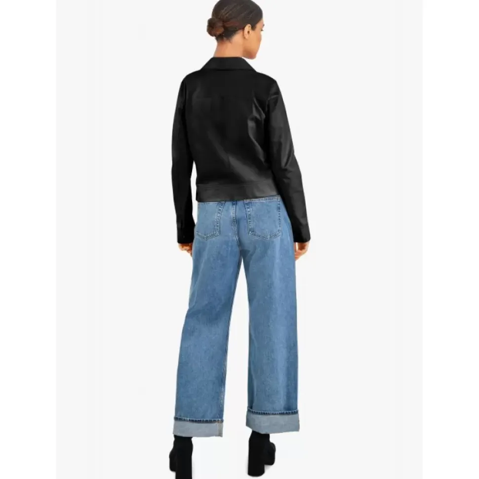 OAKWOOD Vestes^Alina Noir - Veste Courte En Cuir Veritable