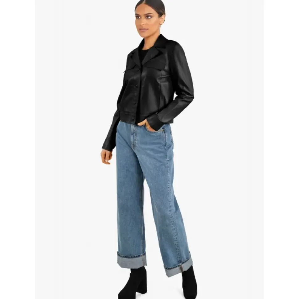 OAKWOOD Vestes^Alina Noir - Veste Courte En Cuir Veritable