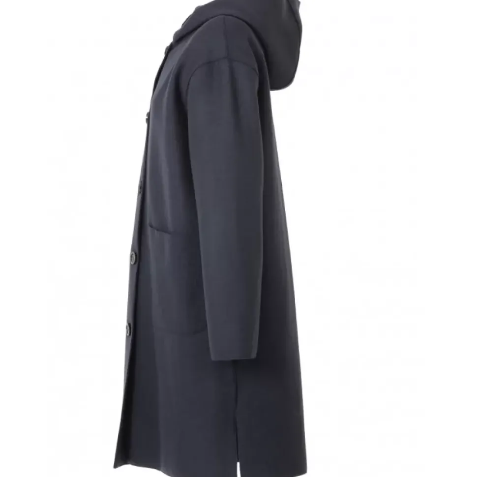 OAKWOOD Manteaux^Anais Bleu Marine - Manteau En Laine Melangee