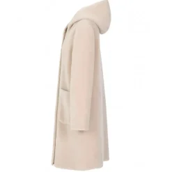 OAKWOOD Manteaux^Angelique Cafe - Manteau Reversible A Capuche Effet Peau Lainee