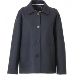 OAKWOOD Vestes^Atlanta Bleu Marine - Veste Courte En Laine Melangee