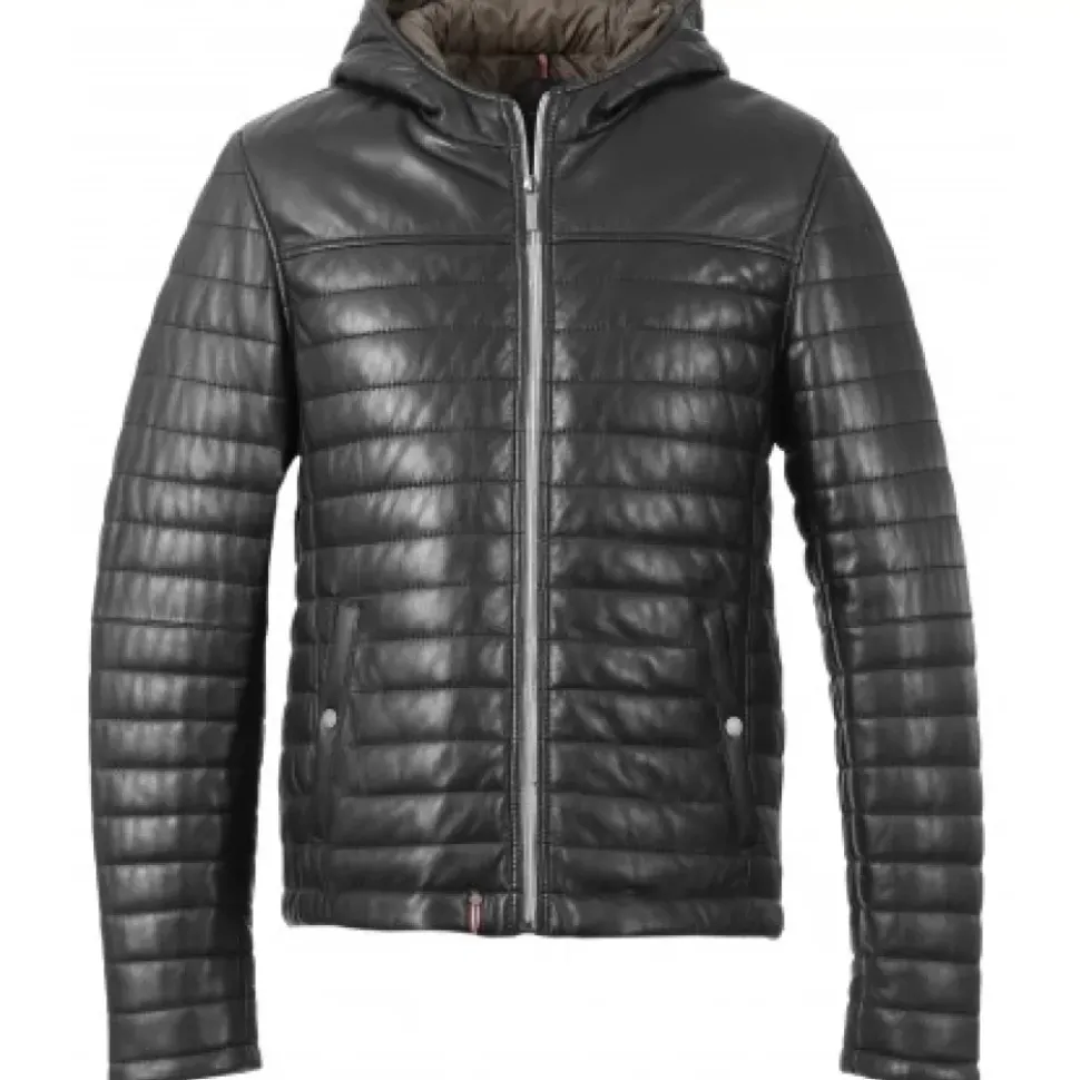 OAKWOOD Doudounes^Aurelien Noir - Doudoune En Cuir Veritable