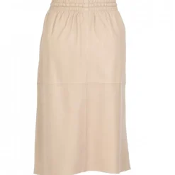 OAKWOOD Jupes Et Shorts^Bamba Beige Fonce - Jupe Mi-Longue Droite En Cuir Veritable