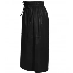 OAKWOOD Jupes Et Shorts^Bamba Noir - Jupe Mi-Longue Droite En Cuir Veritable