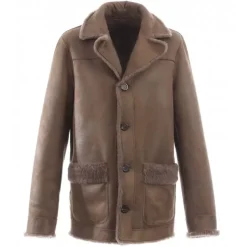 OAKWOOD Vestes^Belmont Marron - Veste Reversible Effet Peau Lainee
