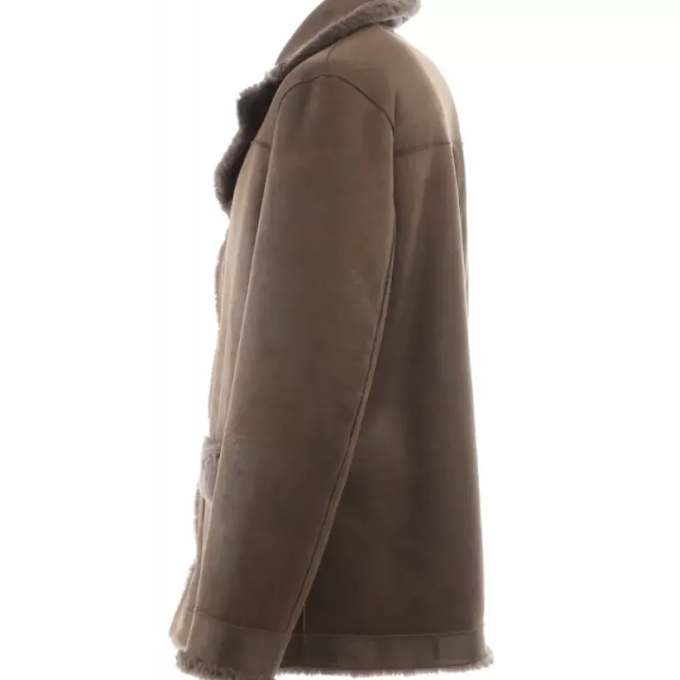 OAKWOOD Vestes^Belmont Marron - Veste Reversible Effet Peau Lainee