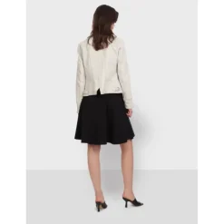 OAKWOOD Blousons^Camera Blanc - Blouson En Cuir Veritable Effet Lave
