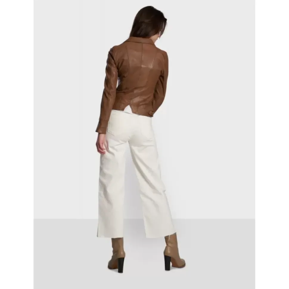 OAKWOOD Blousons^Camera Cognac - Blouson En Cuir Veritable