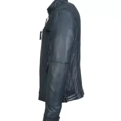 OAKWOOD Blousons^Casey Bleu - Blouson En Cuir Veritable