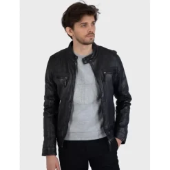 OAKWOOD Blousons^Casey Noir - Blouson En Cuir Veritable