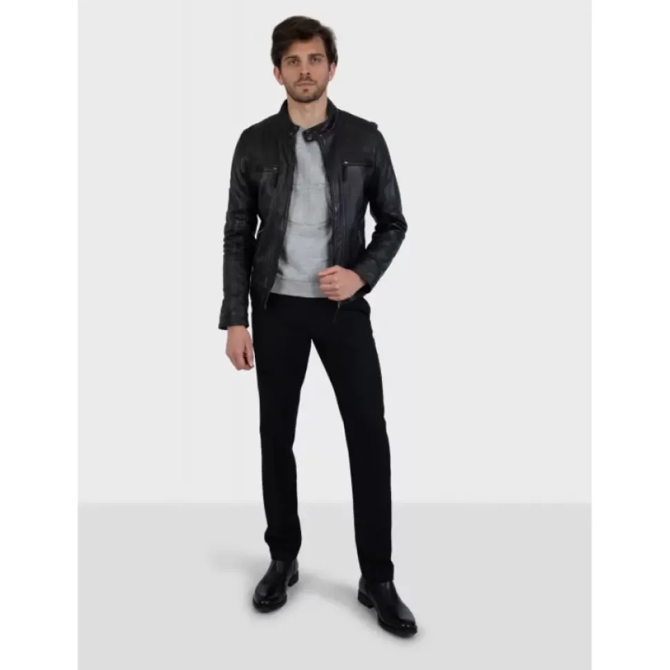 OAKWOOD Blousons^Casey Noir - Blouson En Cuir Veritable