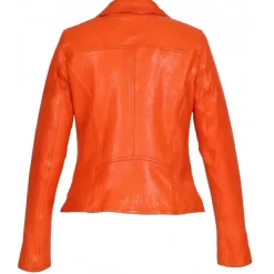OAKWOOD Blousons^Clips Corail - Blouson Asymetrique Epure En Cuir Veritable