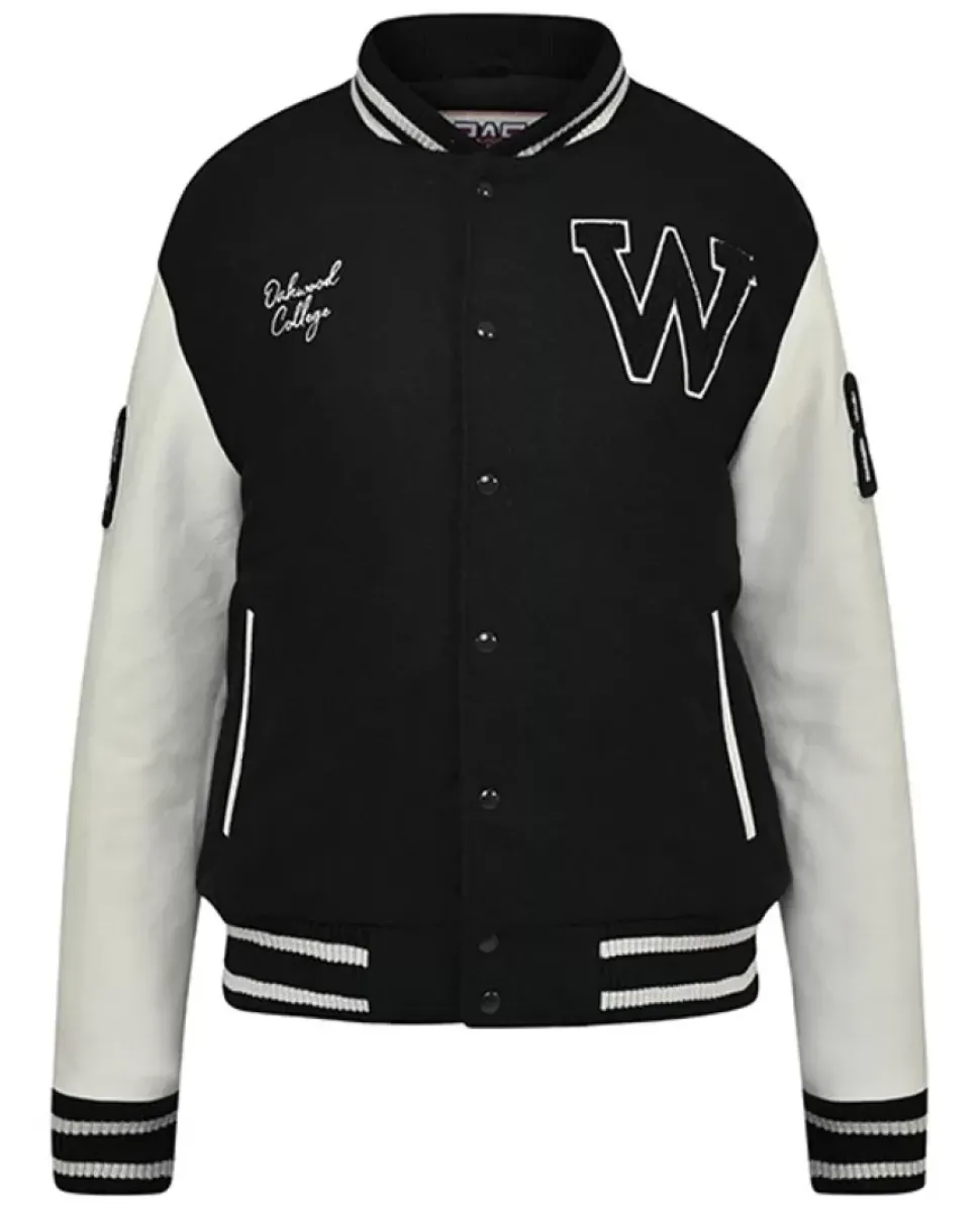 OAKWOOD Blousons^College Bi Noir - Blouson En Cuir Veritable