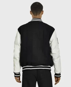 OAKWOOD Blousons^College Bi Noir - Blouson En Cuir Veritable
