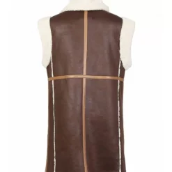 OAKWOOD Manteaux^Coulisse Marron Vieilli - Manteau Sans Manche Effet Mouton Retourne