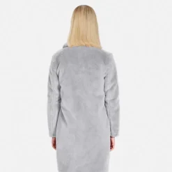 OAKWOOD Manteaux^Cyber Gris Clair - Manteau Long En Fausse Fourrure
