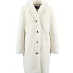 OAKWOOD Manteaux^Cyber Ivoire - Manteau Long En Fourrure Synthetique A Col Revers