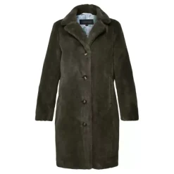 OAKWOOD Manteaux^Cyber Kaki - Manteau Long En Fourrure Synthetique A Col Revers