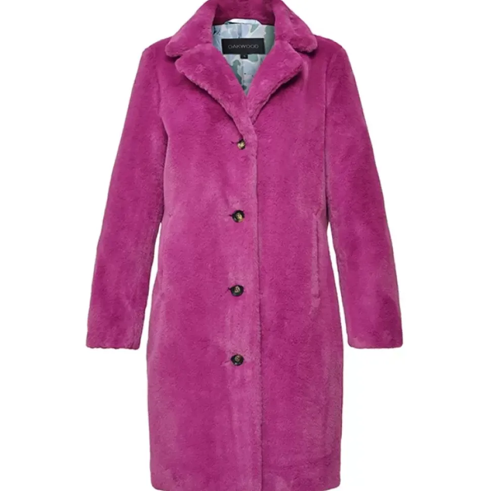 OAKWOOD Manteaux^Cyber Mauve - Manteau Long En Fausse Fourrure