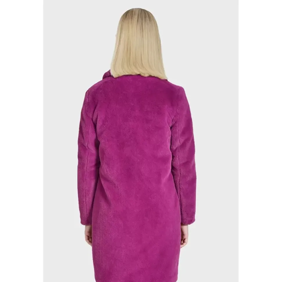 OAKWOOD Manteaux^Cyber Mauve - Manteau Long En Fausse Fourrure