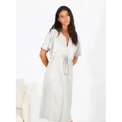OAKWOOD Robes^Dance Beton - Robe Fourreau En Cuir Veritable