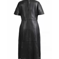 OAKWOOD Robes^Dance Noir - Robe Fourreau En Cuir Veritable