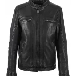 OAKWOOD Blousons^Drink Noir - Blouson En Cuir Veritable A Capuche Amovible