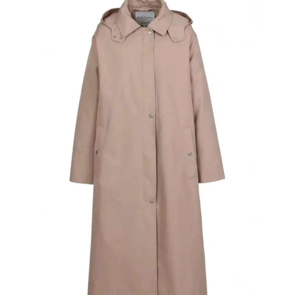 OAKWOOD Manteaux^Earth Beige - Manteau Long Deperlant A Capuche Amovible