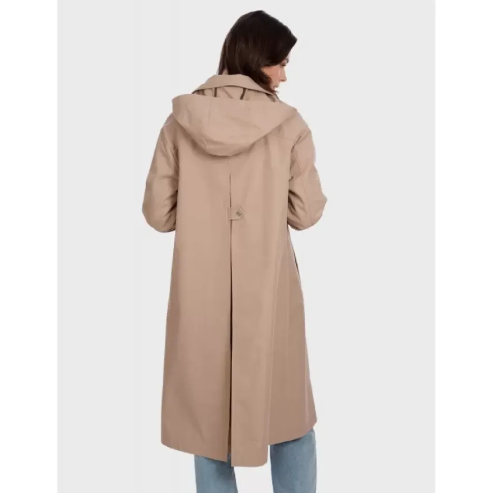 OAKWOOD Manteaux^Earth Beige - Manteau Long Deperlant A Capuche Amovible