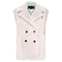 OAKWOOD Gilets^Edit Ivoire - Gilet Sans Manche Fausse Fourrure