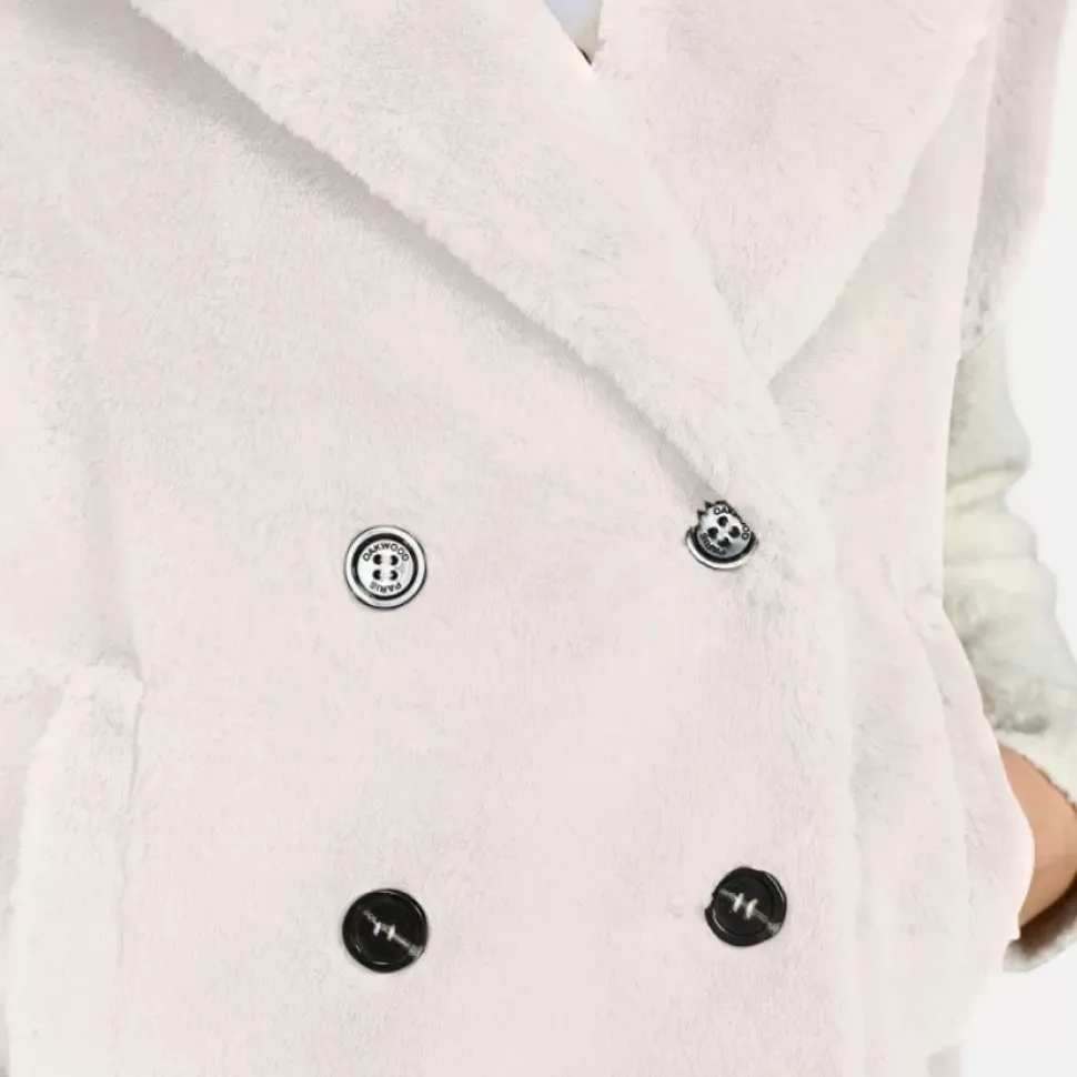 OAKWOOD Gilets^Edit Ivoire - Gilet Sans Manche Fausse Fourrure