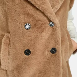 OAKWOOD Gilets^Edit Noisette - Gilet Sans Manche Fausse Fourrure