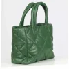 OAKWOOD Accessoires^Except Emeraude - Petit Sac Cabas En Cuir Veritable Matelasse