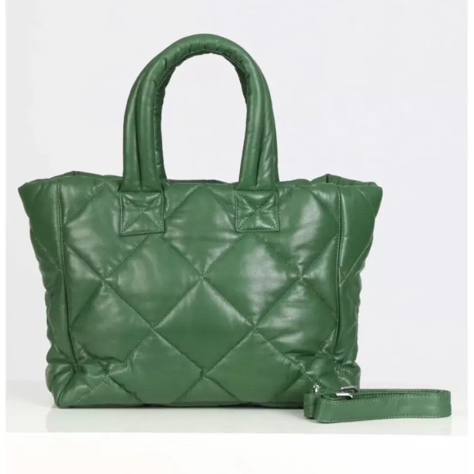 OAKWOOD Accessoires^Except Emeraude - Petit Sac Cabas En Cuir Veritable Matelasse