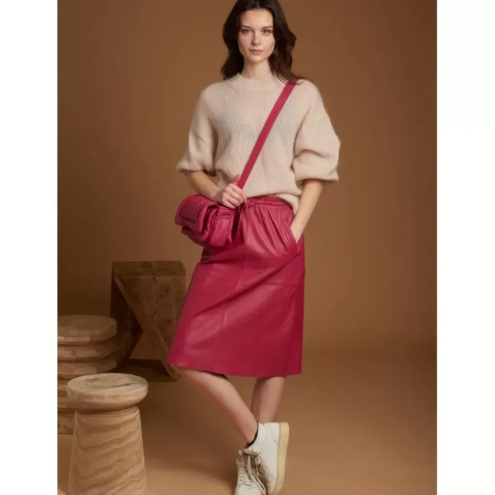 OAKWOOD Accessoires^Exception Fushia - Sac En Bandouiliere En Cuir Veritable Matelasse