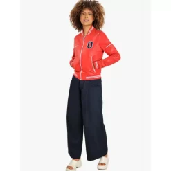 OAKWOOD Blousons^Flirt Rouge Fonce - Blouson Teddy En Cuir Veritable