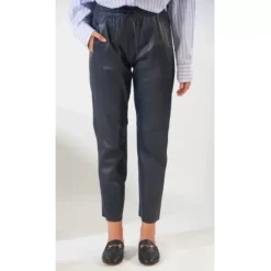 OAKWOOD Pantalons^Gift Bleu Marine - Pantalon Jogpant Cuir Veritable