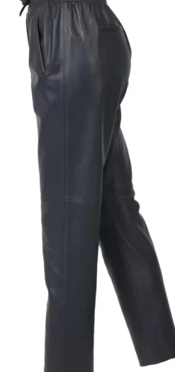 OAKWOOD Pantalons^Gift Bleu Marine - Pantalon Jogpant Cuir Veritable