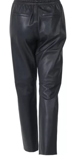 OAKWOOD Pantalons^Gift Bleu Marine - Pantalon Jogpant Cuir Veritable