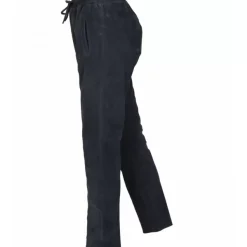 OAKWOOD Pantalons^Gift Bleu Marine - Pantalon Jogpant Cuir Veritable Chevre Velours