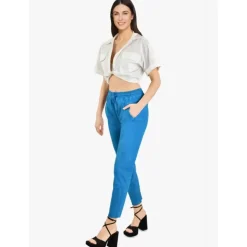 OAKWOOD Pantalons^Gift Blue- Pantalon Jogpant Cuir Veritable Chevre Velours