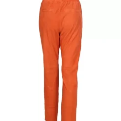 OAKWOOD Pantalons^Gift Corail - Pantalon Jogpant Cuir Veritable Chevre Velours
