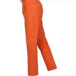 OAKWOOD Pantalons^Gift Corail - Pantalon Jogpant Cuir Veritable Chevre Velours