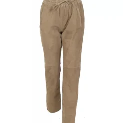 OAKWOOD Pantalons^Gift Marron Clair - Pantalon Jogpant Cuir Veritable Chevre Velours
