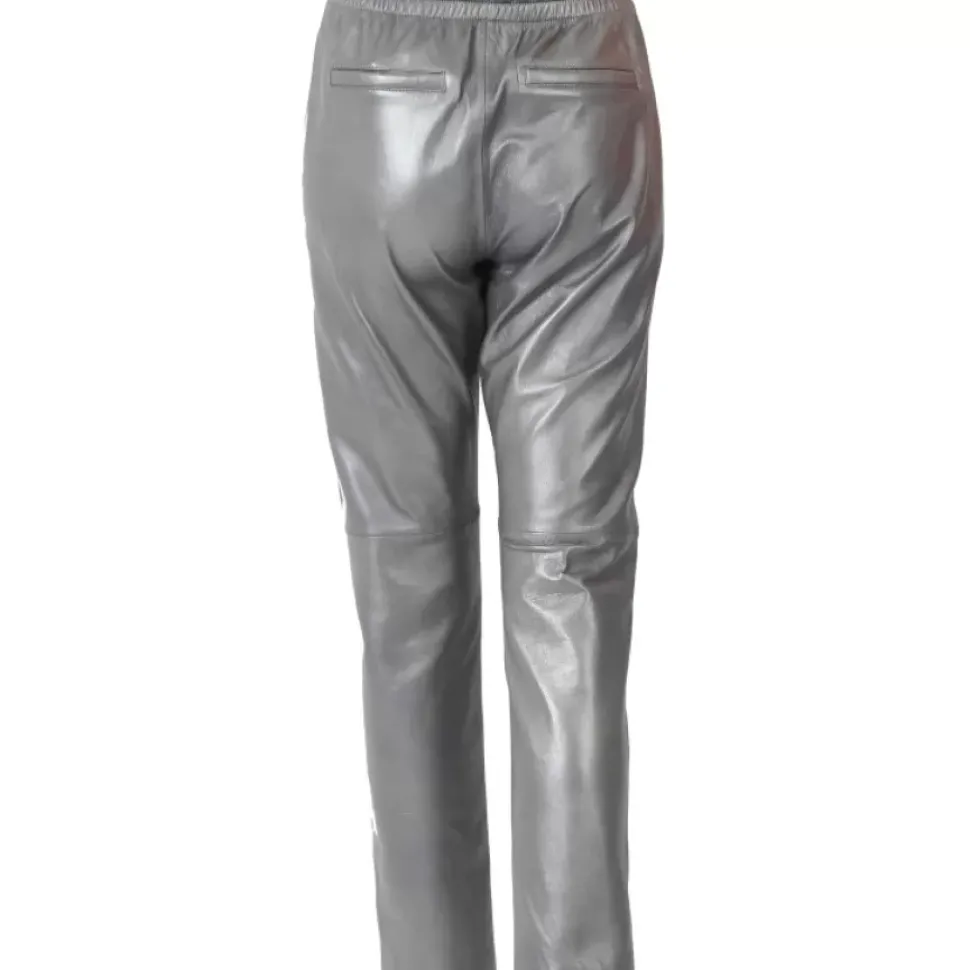 OAKWOOD Pantalons^Gift Metal Anthracite - Pantalon Jogpant Cuir Veritable